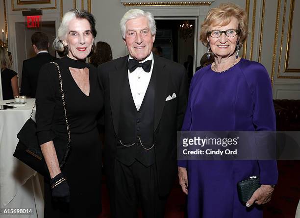 Edythe M. Holbrook, Donald S. Rice, and Grace Kennan Warnecke attend the National Committee On American Foreign Policy 2016 Gala Dinner on October...