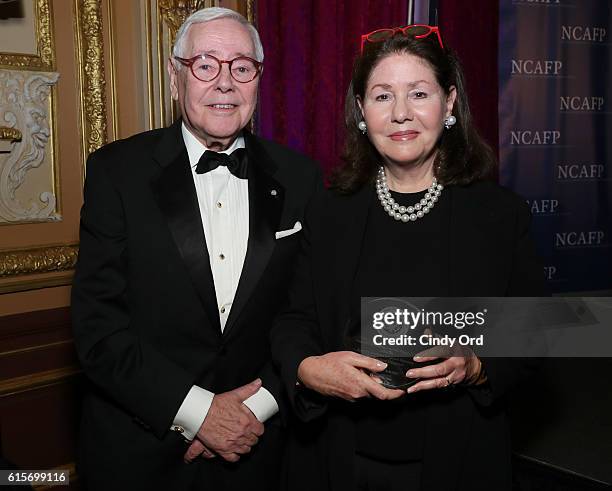 Award Recipient Jo Carole Lauder and NCAFP Co-founder Dr. George D. Schwab attend at the National Committee On American Foreign Policy 2016 Gala...
