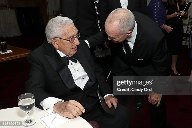 Former United States Secretary of State and honorary NCAFP Co-Chairman Henry A. Kissinger and former NYC Police Commissioner Ray Kelly attend the...