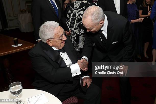 Former United States Secretary of State and honorary NCAFP Co-Chairman Henry A. Kissinger and former NYC Police Commissioner Ray Kelly attend the...
