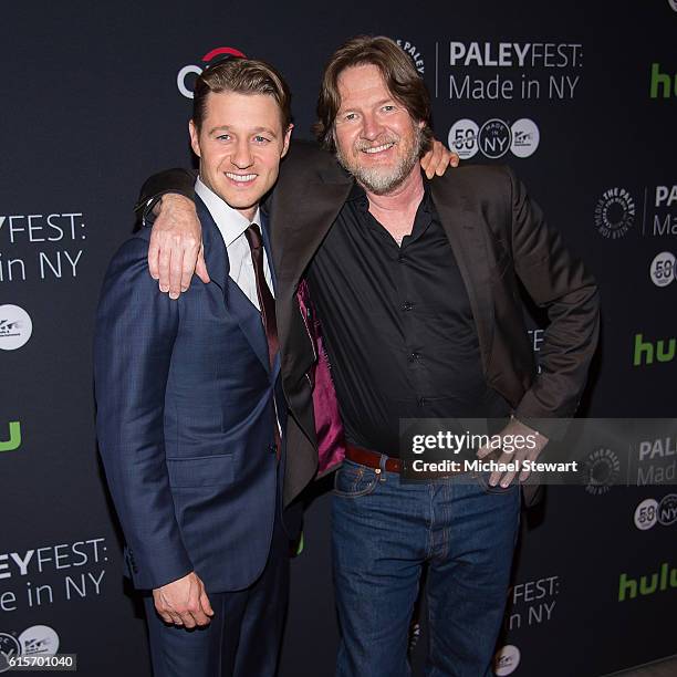 Actors Ben McKenzie and Donal Logue attend PaleyFest New York 2016 presents "Gotham" at The Paley Center for Media on October 19, 2016 in New York...