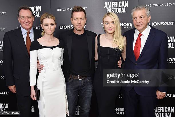 Gary Lucchesi, Valorie Curry, Ewan McGregor, Dakota Fanning and John Romano attend a screening of "American Pastoral" hosted by Lionsgate, Lakeshore...