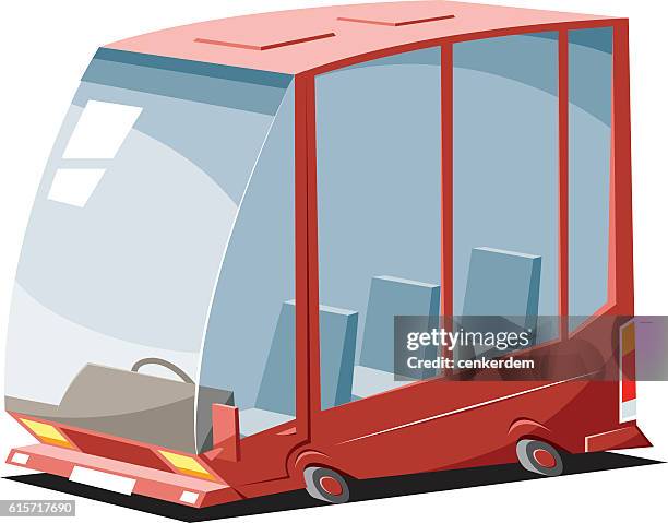 cool vector minibus - bus side stock illustrations