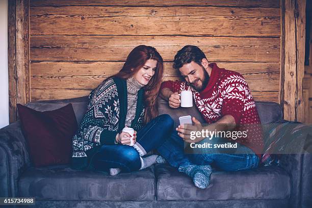 keeping connected as a couple - hot wife stockfoto's en -beelden