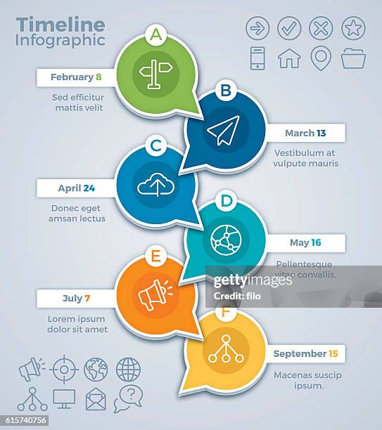 colorful buttons timeline with set of icons high-res... 2.381 Infographic Vertical Timeline Stock Photos, High-Res Pictures ...