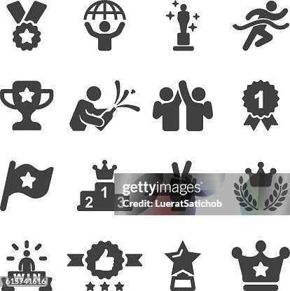 Award Winning and Success Silhouette Icons | EPS10 Award Winning and Success Silhouette Icons | EPS10