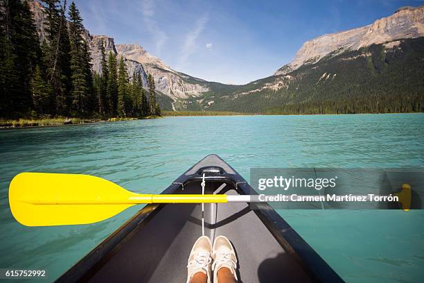 emerald lake canada. - k2 kayaking stock pictures, royalty-free photos & images