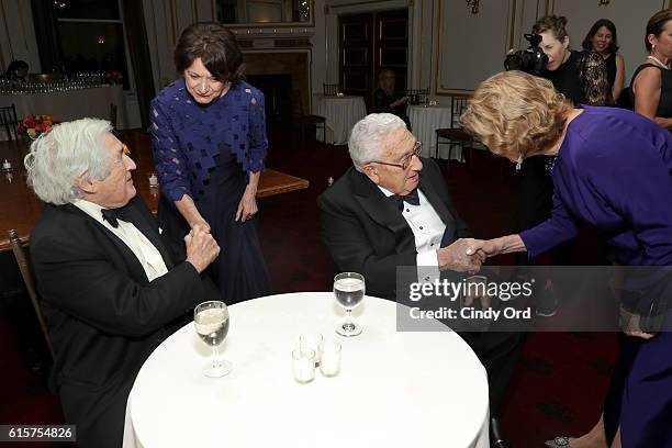 James D. Wolfensohn, Rosemary A. DiCarlo, Henry A. Kissinger, and Grace Kennan Warnecke attend the National Committee On American Foreign Policy 2016...