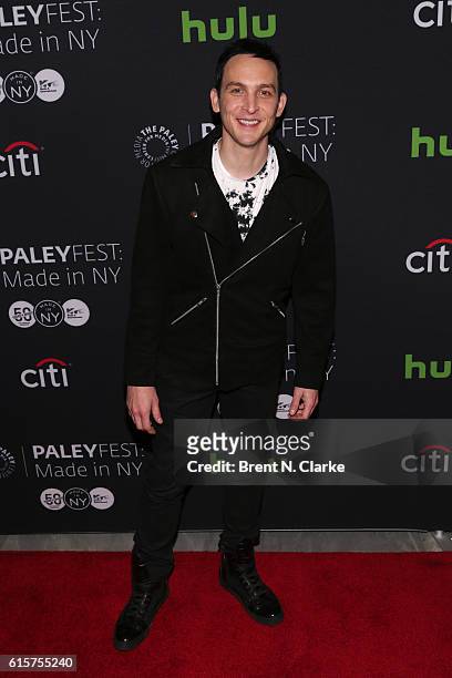 Actor Robin Lord Taylor attends the "Gotham" panel discussion and screening during PaleyFest New York 2016 held at The Paley Center for Media on...