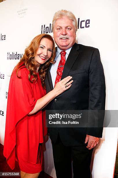 German singer Klaus Baumgart and his wife Ilona Baumgart attend the 'Holiday on Ice' gala at Hotel Atlantic on October 19, 2016 in Hamburg, Germany.