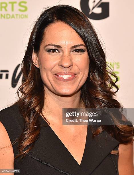 Analyst, two-time Olympic medalist in softball Jessica Mendoza attends the 37th Annual Salute To Women In Sports Gala at Cipriani Wall Street on...