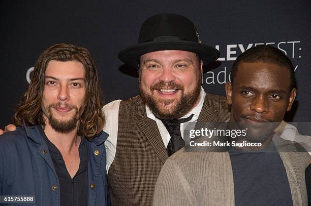 Benedict Samuel, Drew Powell and Chris Chalk attend the PaleyFest New York 2016 - "Gotham" at The Paley Center for Media on October 19, 2016 in New...
