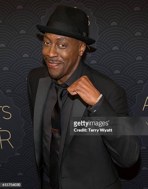 Comedian Arsenio Hall arrives on the red carpet at CMT Artists of the Year 2016 at Schermerhorn Symphony Center on October 19, 2016 in Nashville,...