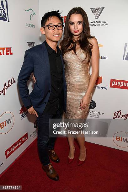 Fox Studios Australia International Award Recipient James Wan and Ingrid BIsu attend Australians In Film's 5th Annual Awards Gala at NeueHouse...