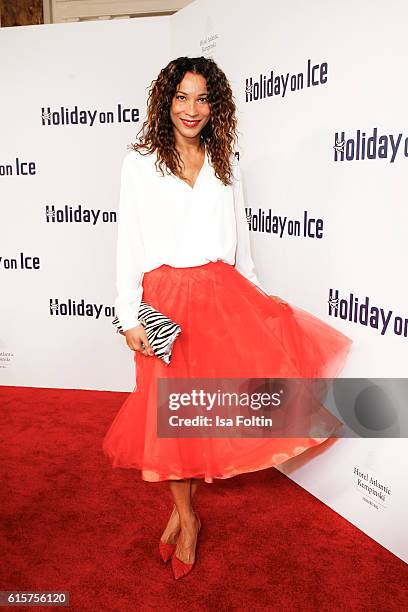 German moderator Annabelle Mandeng attends the 'Holiday on Ice' gala at Hotel Atlantic on October 19, 2016 in Hamburg, Germany.