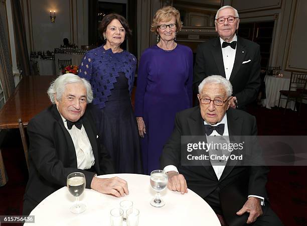 James D. Wolfensohn, Rosemary A. DiCarlo, Grace Kennan Warnecke, Henry A. Kissinger, and George D. Schwab attend the National Committee On American...