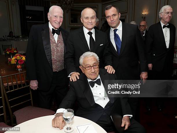 Daniel Rose, Ray Kelly, Greg Kelly, and Henry A. Kissinger attend the National Committee On American Foreign Policy 2016 Gala Dinner on October 19,...