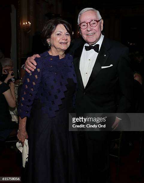 Rosemary A. DiCarlo and Dr. George D. Schwab attend the National Committee On American Foreign Policy 2016 Gala Dinner on October 19, 2016 in New...