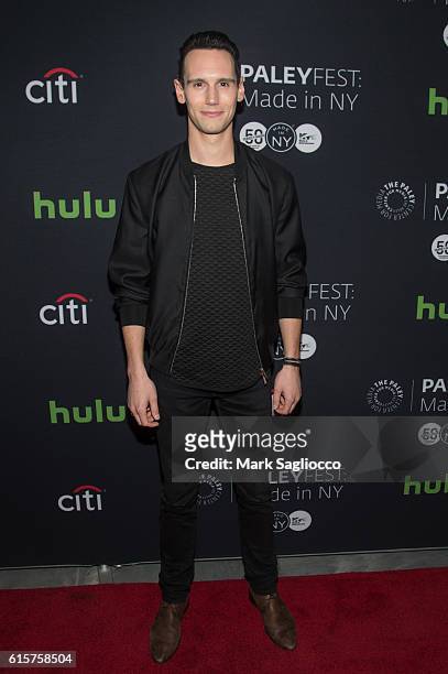 Actor Cory Michael Smith attends the PaleyFest New York 2016 "Gotham" panel at The Paley Center for Media on October 19, 2016 in New York City.