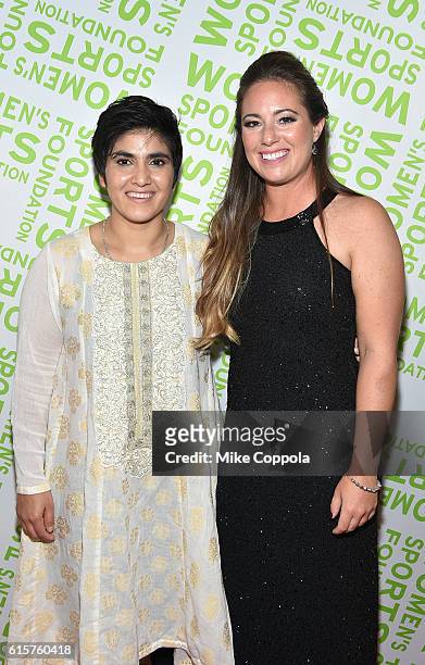 Maria Toorpakai Wazir and Shea Holbrook attend the 37th Annual Salute To Women In Sports Gala at Cipriani Wall Street on October 19, 2016 in New York...