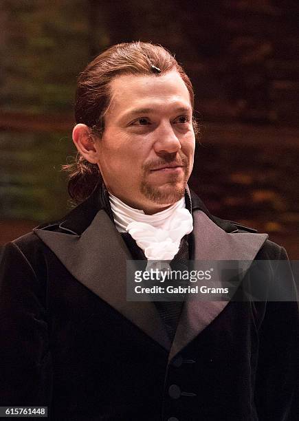 Miguel Cervantes attends the curtain call for 'Hamilton' Chicago opening night at PrivateBank Theatre on October 19, 2016 in Chicago, Illinois.