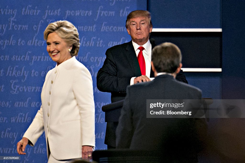 Candidates Hillary Clinton And Donald Trump Hold Third Presidential Debate At The University Of Nevada