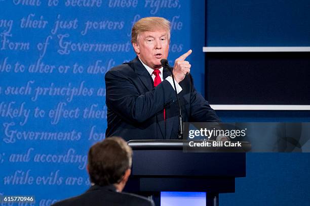 Republican candidate Donald Trump and Democratic candidate Hillary Clinton square off at UNLV in Las Vegas on Oct. 19 for their final Presidential...