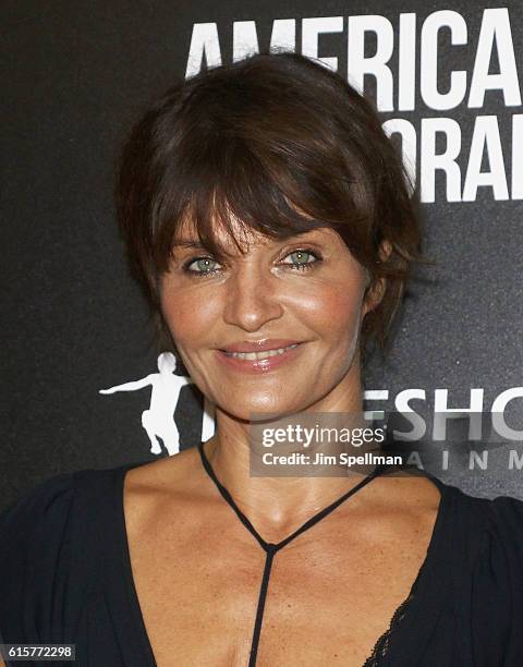 Model Helena Christensen attends the screening Of "American Pastoral" hosted by Lionsgate and Lakeshore Entertainment with Bloomberg Pursuits at...