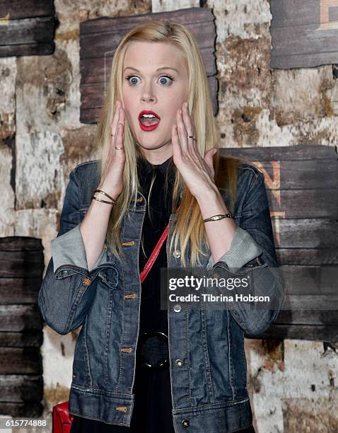 Janet Varney attends the Premiere of IFC's 'Stan Against Evil' at Hollywood Forever on October 19, 2016 in Hollywood, California.