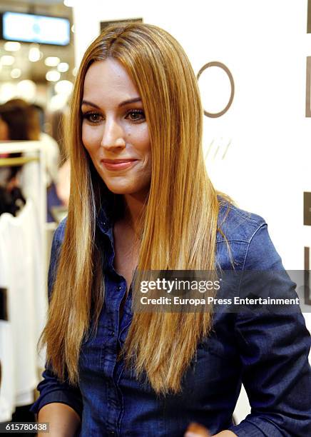 Singer Edurne presents Bottom Up Amaizing Fit by Liu Jo at Corte Ingles store on October 19, 2016 in Madrid, Spain.