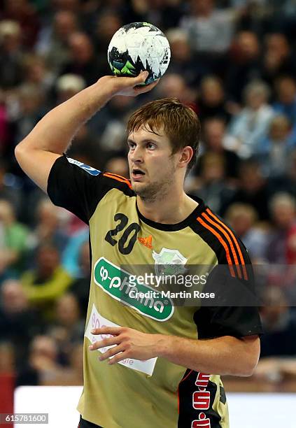 Fabian Boehm of Hannover-Burgdorf in action during the DKB HBL Bundesliga match between THW Kiel and TSV Hannover-Burgdorf at Sparkassen Arena on...