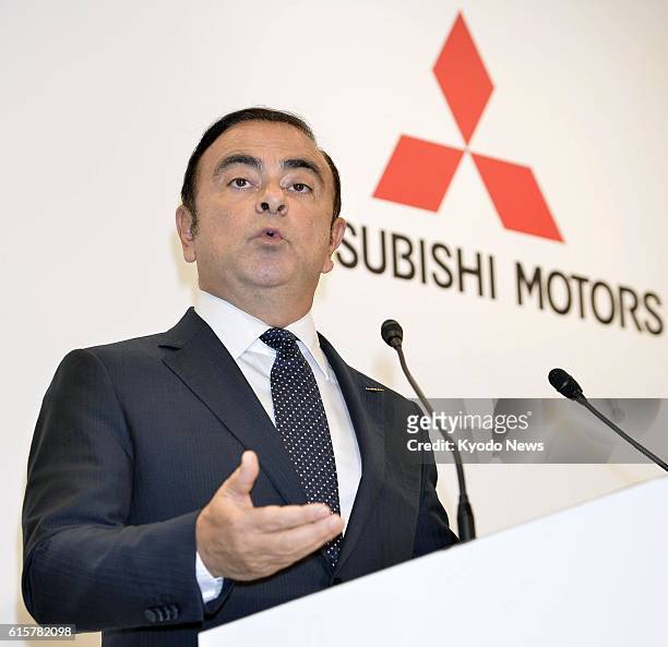 Nissan Motor Co. Chief Executive Officer Carlos Ghosn attends a press conference in Tokyo on Oct. 20 as he will take the post of chairman of...