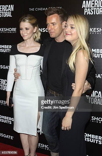 Actors Valorie Curry, Ewan McGregor and Dakota Fanning attend the screening of "American Pastoral" hosted by Lionsgate and Lakeshore Entertainment...