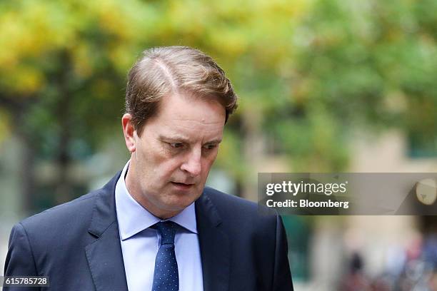 John Scouler, former U.K. Commercial director for Tesco Plc, arrives at Southwark Crown Court in London, U.K., on Thursday, Oct. 20, 2016. Scouler,...