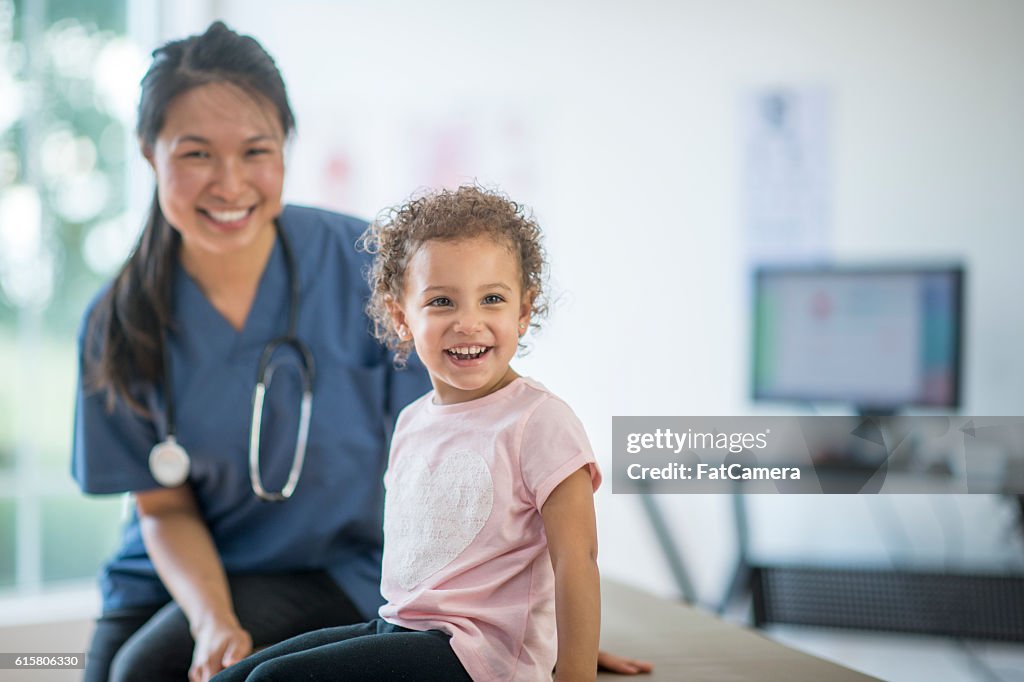 Happy Child at a Doctors Appointment