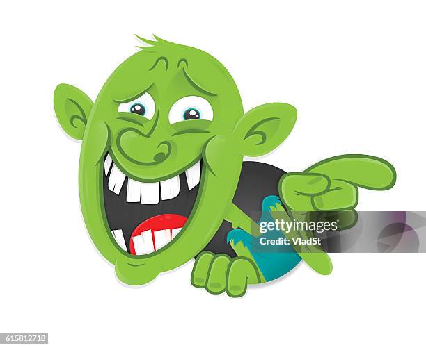 ilustraciones, imágenes clip art, dibujos animados e iconos de stock de troll matón de internet burlándose de risas sarcásticas despectiva - sneering