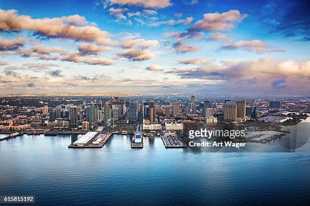 downtown san diego skyline - san diego stock pictures, royalty-free photos & images
