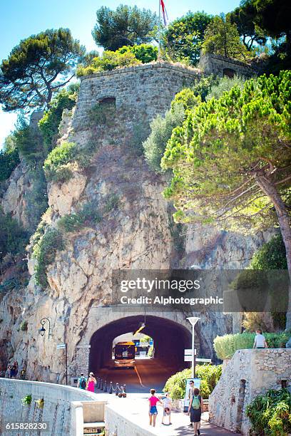 monte carlo road tunnel - monaco stock pictures, royalty-free photos & images