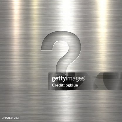 Question Mark Symbol On Metal Texture Background High-Res Vector ...