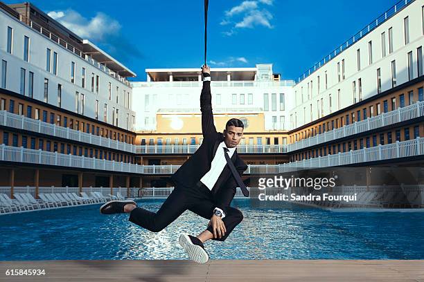 Dancer Brahim Zaibat is photographed for Self Assignment on April 5, 2016 in Paris, France.