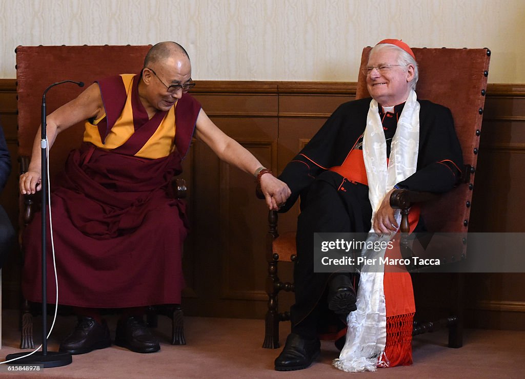 Milan Archibishop Angelo Scola Meets Dalai Lama