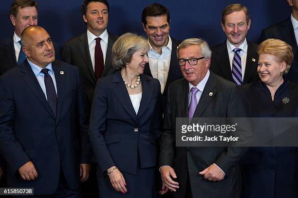 Bulgaria's Prime minister Boyko Borissov, British Prime Minister Theresa May, President of the European Commission Jean-Claude Juncker and...