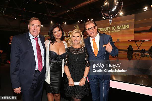 Frank Fleschenberg, Indira Weis, Marianne Hartl and her husband Michael Hartl during the Tribute To Bambi after show party at Station on October 6,...