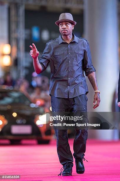 Allen Iverson walks the Red Carpet event at the World Celebrity Pro-Am 2016 Mission Hills China Golf Tournament on October 20, 2016 in Haikou, China.