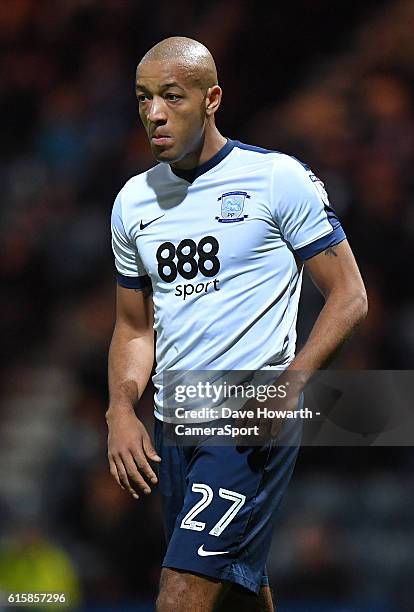 Preston North End's Alex John-Baptiste during the Sky Bet Championship match between Preston North End and Huddersfield Town at Deepdale on October...