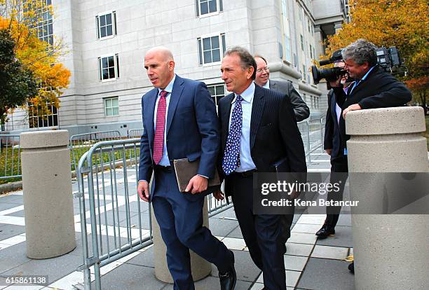 Scott Rechler the former Port Authority vice chairman, leaves after testifiing at the Bridgegate trial at the Martin Luther King, Jr. Federal...