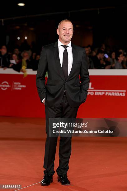 Heino Ferch walks a red carpet for 'Fritz Lang' during the 11th Rome Film Festival at Auditorium Parco Della Musica on October 20, 2016 in Rome,...