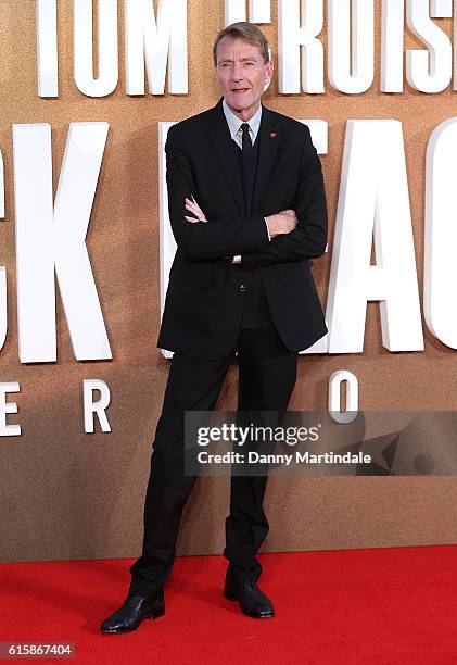 Lee Child attends the European premiere of "Jack Reacher: Never Go Back" at Cineworld Leicester Square on October 20, 2016 in London, England.