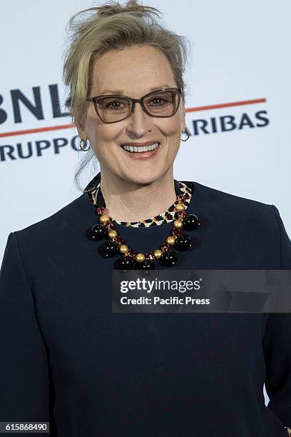 American actress Meryl Streep attends the photocall of movie 'Florence Foster Jenkins' during the 11th International Rome Film Festival. The 11th...