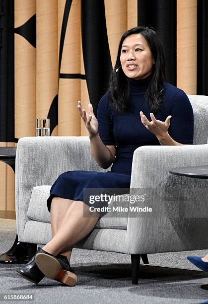 Co-founder of the Chan Zuckerberg Initiative, Priscilla Chan, speaks onstage during "The Next Wave of Philanthropy" at the Vanity Fair New...